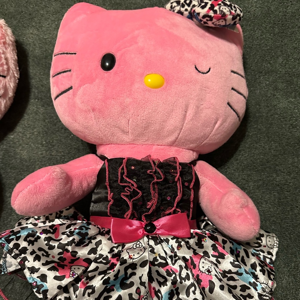 Build A Bear Hello Kitty Pink and Black Dress Plush